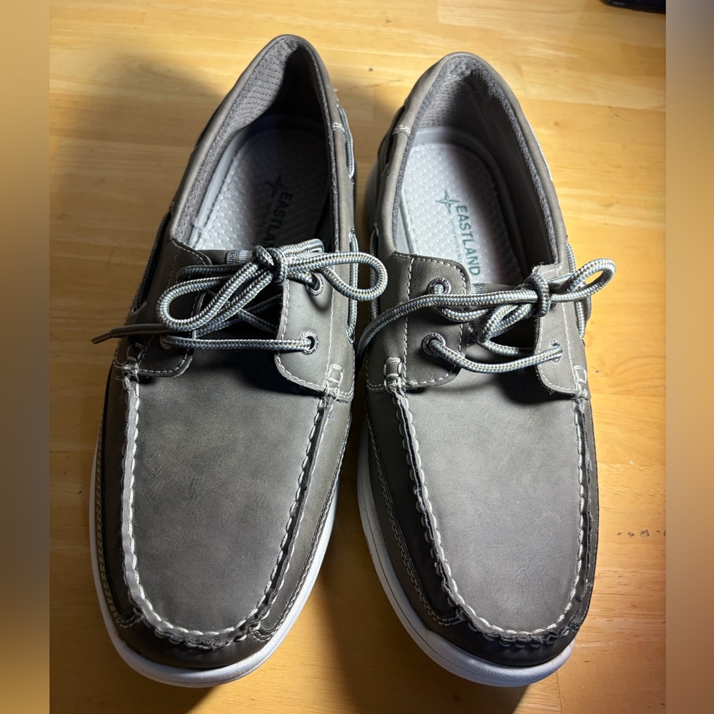Eastland Men's Boat Shoes Brown Grey Benton Casual Lace Up Loafers